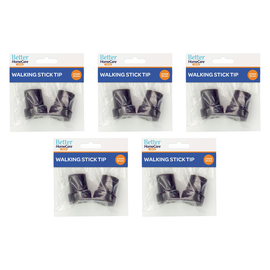 Better Home Care Now Walking Stick Tips Rubber Non Slip Grey 22mm Bundle of 5