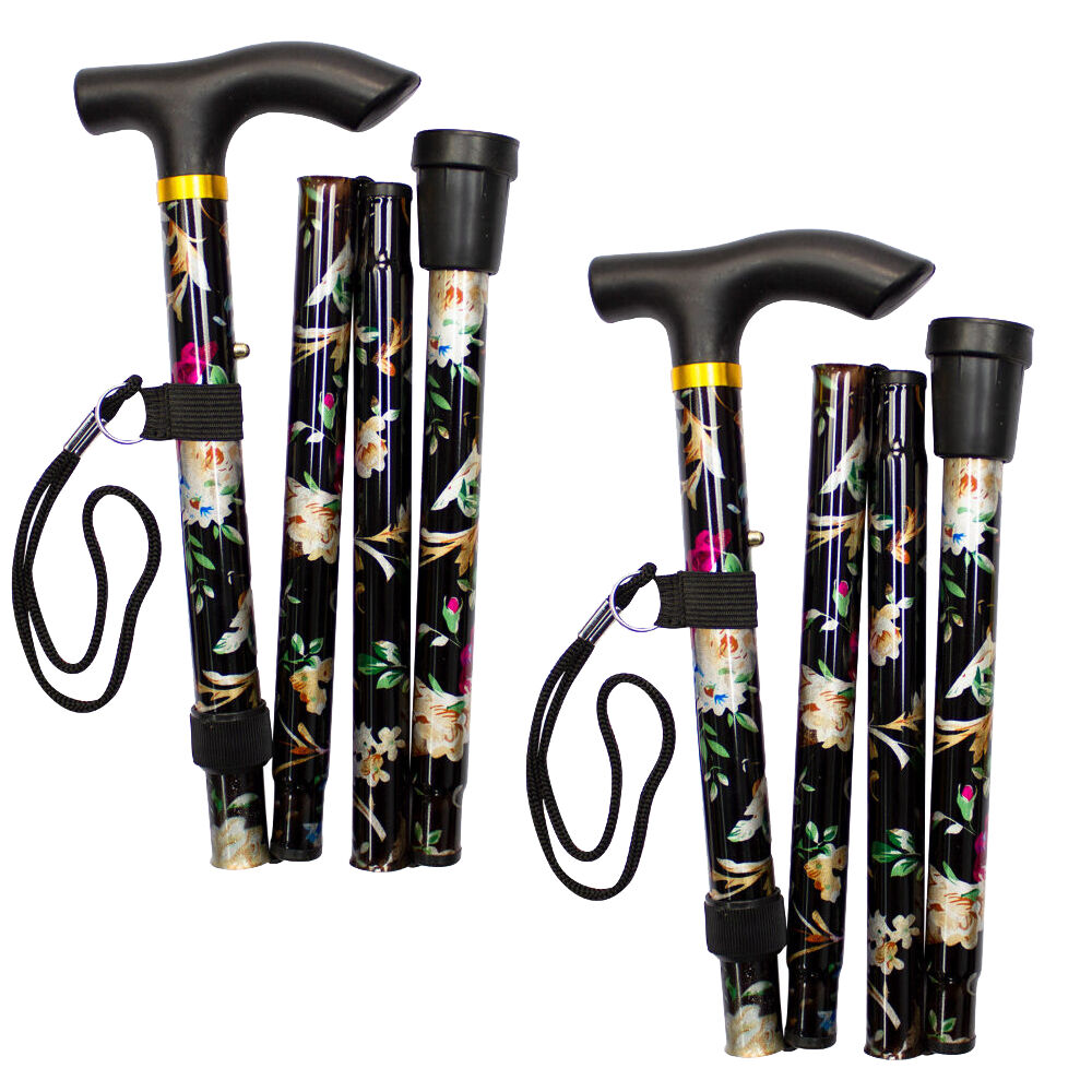 Better Home Care Now Folding Adjustable Walking Stick 33 to 37 in 2 Pack