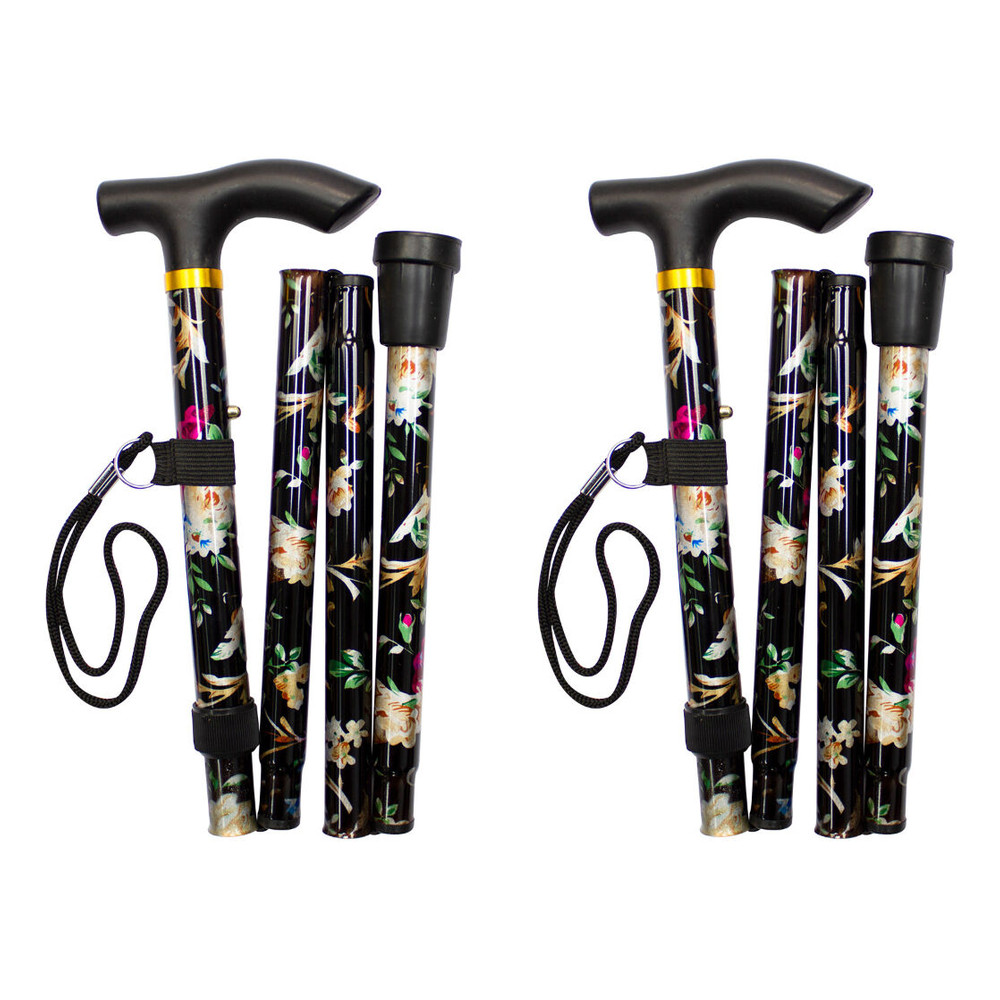 Better HomeCare Now Folding Adjustable Walking Stick 33 to 37 in 2 Pack