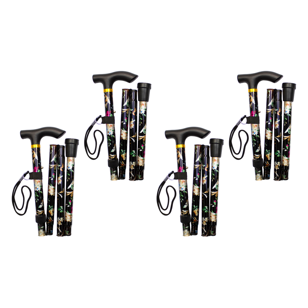 Better Home Care Now Folding Walking Stick 33 to 37 in Bundle of 4