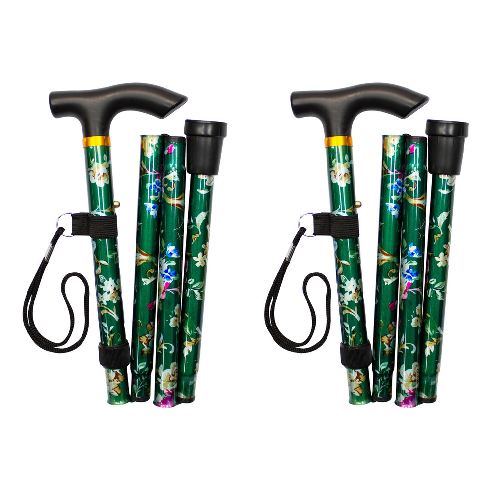 Better HomeCare Now Folding Adjustable Walking Stick 33-37 inches Pack of 2