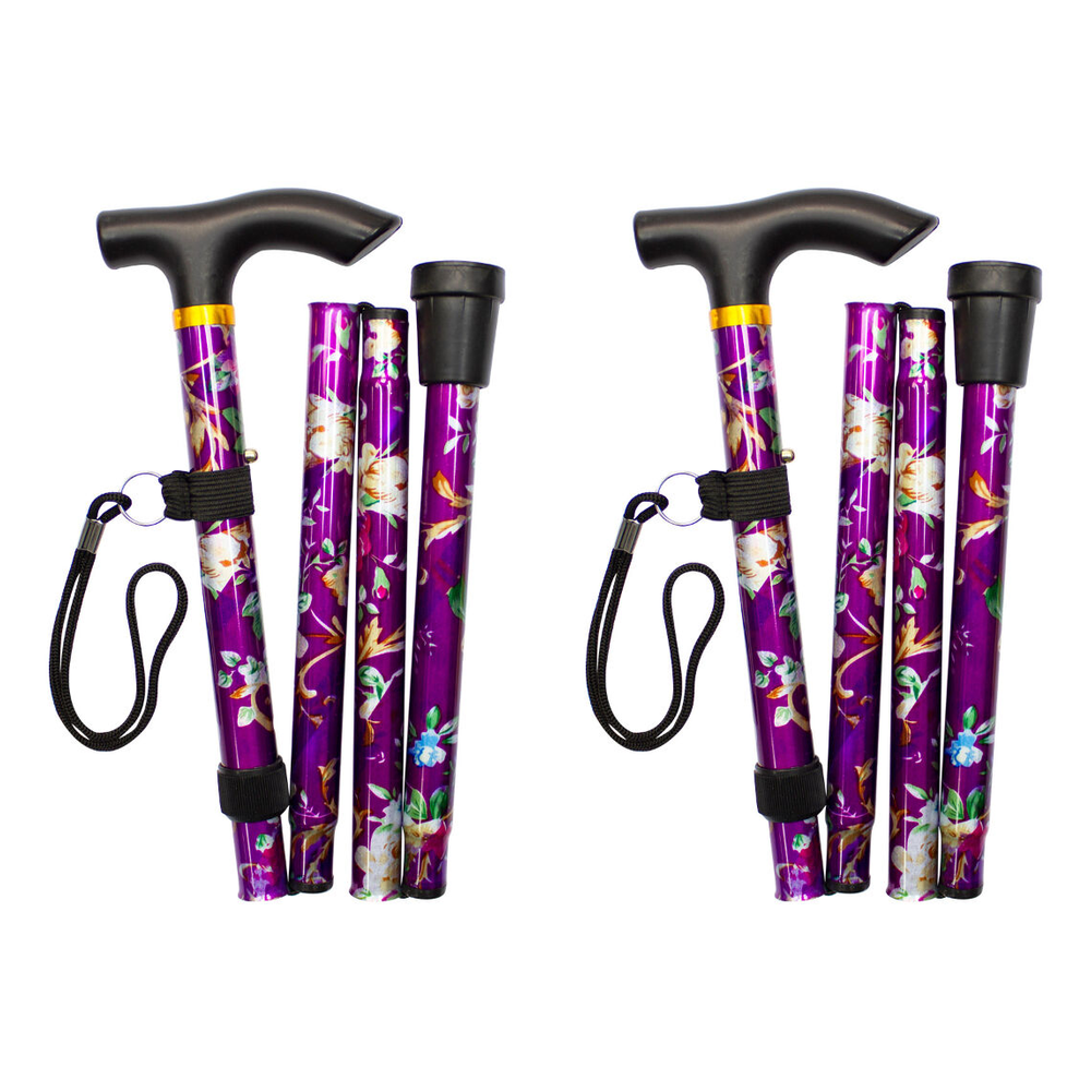 Better HomeCare Now Folding Walking Stick Adjustable 84 to 94 cm Pack of 2