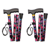 Better Home Care Folding Adjustable Walking Stick 33 to 37 inch Red and Black Pair