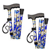 Better Home Care Now Adjustable Folding Walking Stick 33 to 37 in Blue 2 Pack