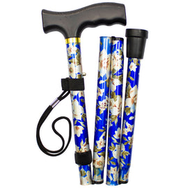 Better Home Care Now Adjustable Folding Metal Walking Stick Floral 33-37