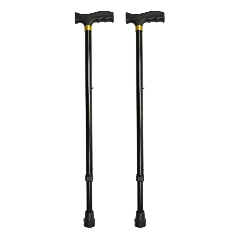 Better HomeCare Now Adjustable Walking Stick 2 Pack Black 70 to 94 cm