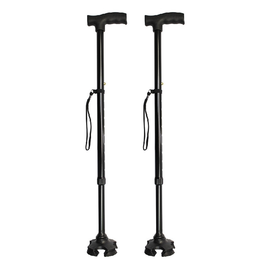 Better Home Care Now Adjustable Self Standing Walking Stick Black x2
