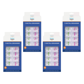 Better Homecare Now 7 Day AM PM Pill Organiser Bundle of 4