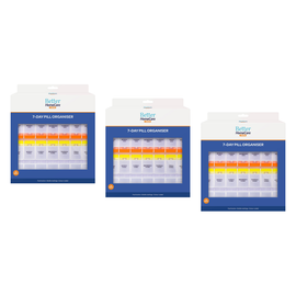 Better Homecare Now 7 Day Pill Organiser 4x Daily Braille Push Button 3pk