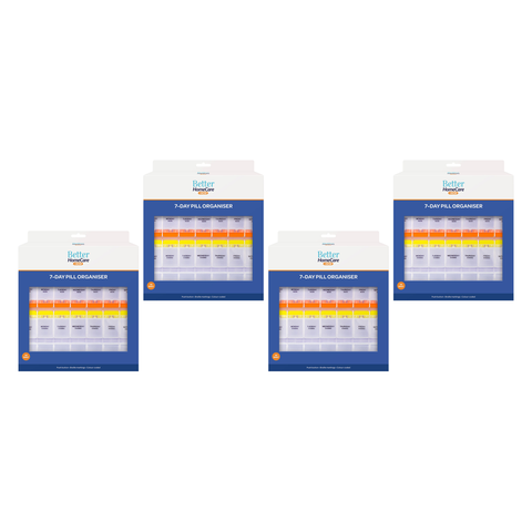 Better Homecare Now 7 Day Pill Organiser 4 Times Daily Bundle 4 Pack