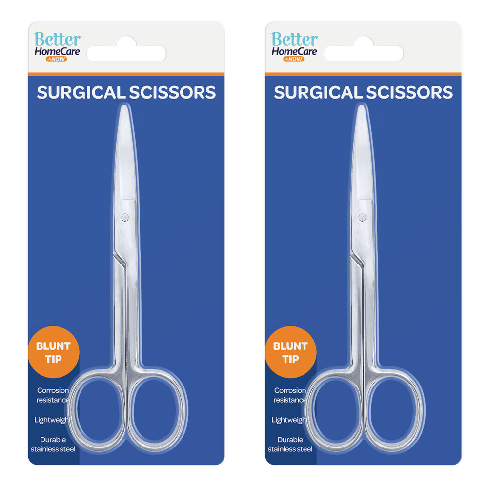 Better HomeCare Now Blunt Tip Surgical Scissors Stainless Steel 2 Pack