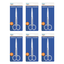 Better Homecare Now Surgical Scissors Blunt Tip Stainless Steel 6 Pack First Aid