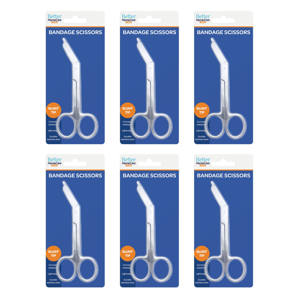Better Homecare Now Bandage Scissors Stainless Steel Blunt Tip Bundle of 6