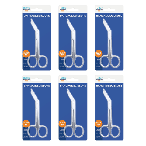 Better Homecare Now Bandage Scissors Stainless Steel Blunt Tip Bundle of 6