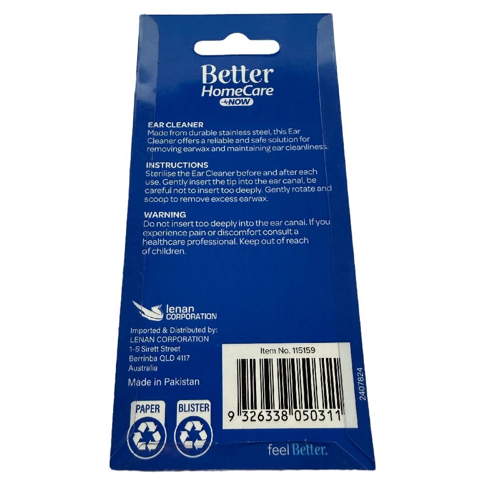 Better Homecare Now Stainless Steel Ear Cleaner Loop Reusable Earwax Tool