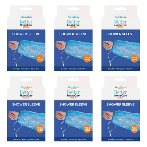 Better Homecare Now Reusable Waterproof Shower Sleeve Pack of 6 76 x 31 cm