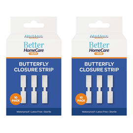 Better HomeCare Now Butterfly Closure Strips Waterproof Latex Free 10 Pack x2