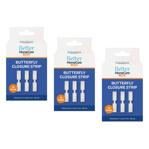 Better Homecare Now Butterfly Closure Strips 3 Pack Waterproof Latex Free