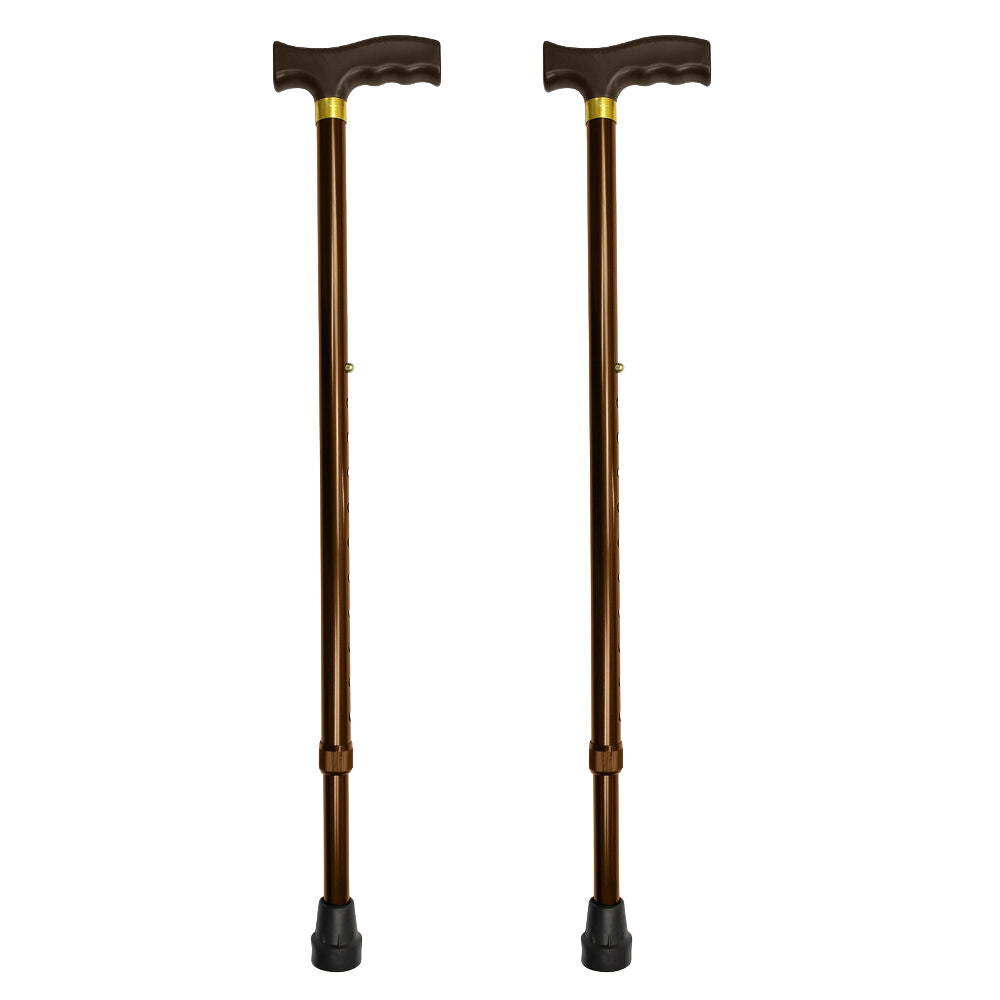 Better Homecare Now Adjustable Walking Stick Bronze 55-92 cm Lightweight x2