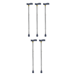 Better Homecare Now Adjustable Walking Stick Silver 55 to 92 cm Pack of 5
