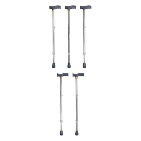Better Homecare Now Adjustable Walking Stick Silver 55 to 92 cm Pack of 5