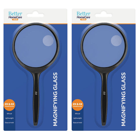 Better Homecare Now Bifocal Magnifying Glass 7.5 cm 2x 4x Pack of 2