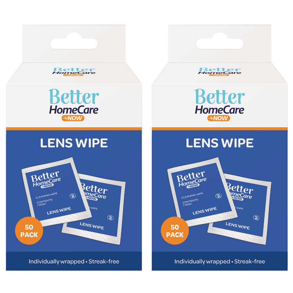 Better Homecare Now Lens Wipes 2 Pack 50 Individually Wrapped Streak Free