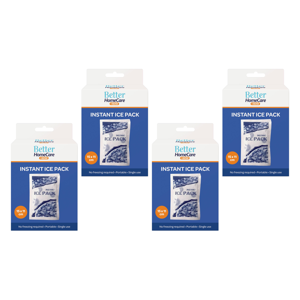 Better Homecare Now Instant Ice Pack 4 Pack Single Use Cold Pack First Aid