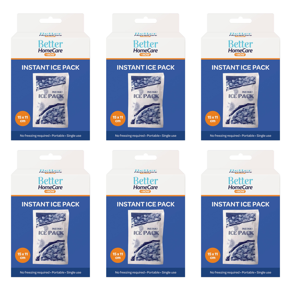 Better Homecare Now Instant Ice Pack Single Use Cold Pack Bundle of 6