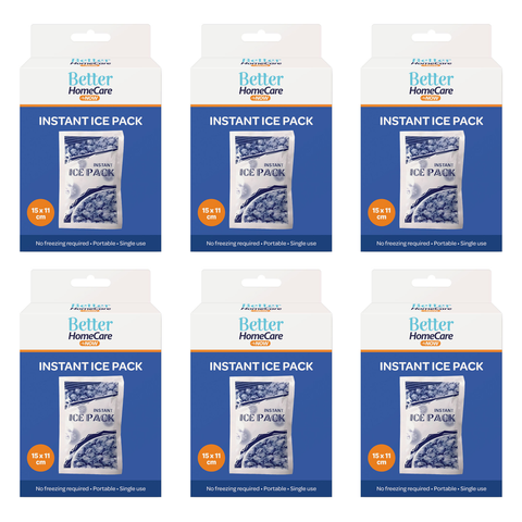 Better Homecare Now Instant Ice Pack Single Use Cold Pack Bundle of 6