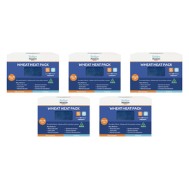 Better Homecare Now Wheat Heat and Cold Pack 40x15cm Bundle of 5 Australian Made