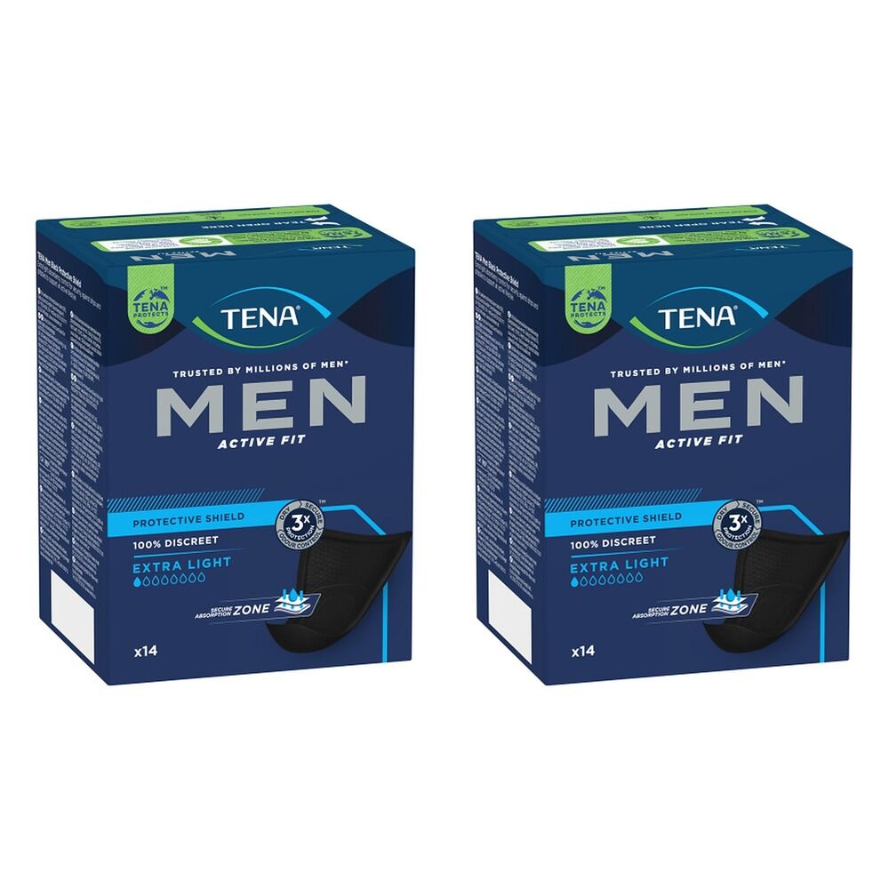 Tena Men Protective Shield Level 0 14 Pack x 3 Bundle of 2