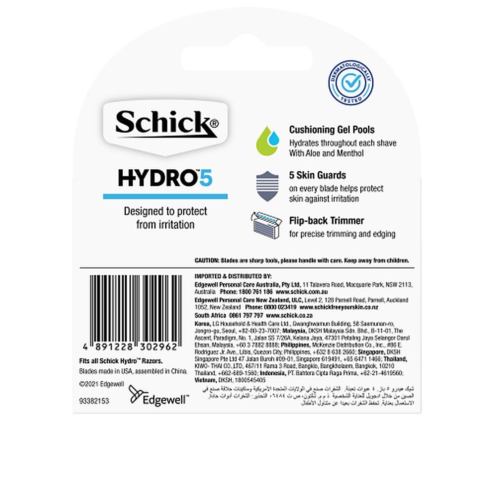 Schick Hydro 5 Blade Refills 4 Pack