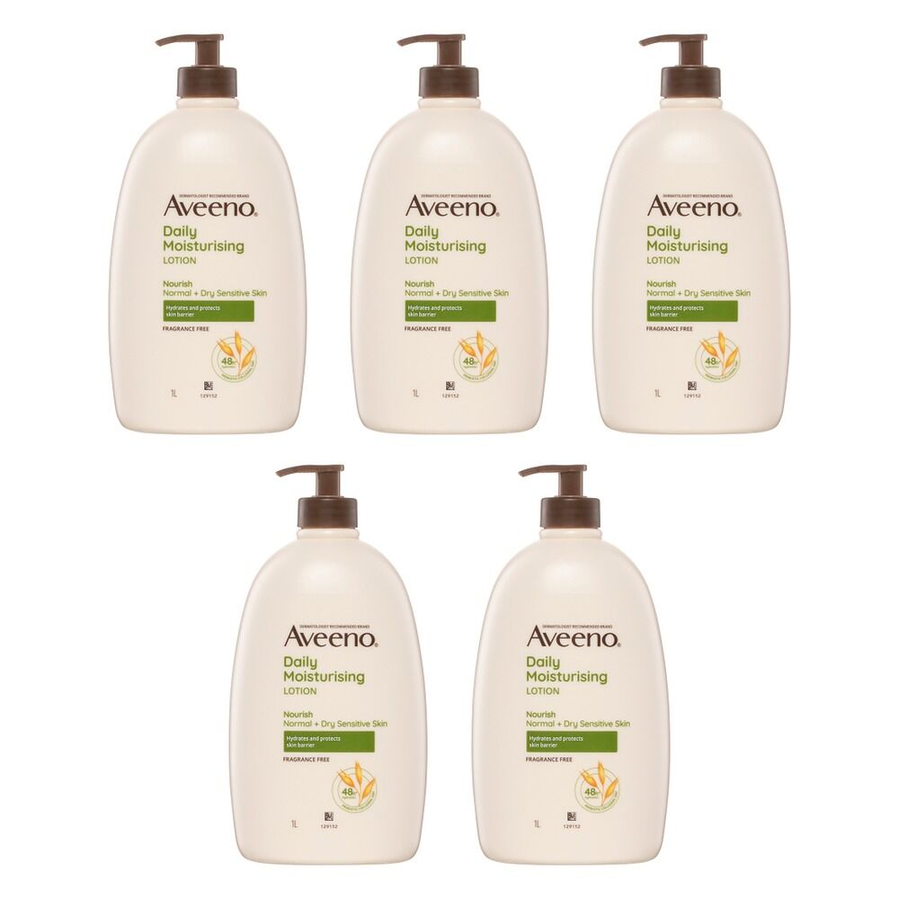 Aveeno Nourish Daily Moisturising Body Lotion 1L Pack of 5