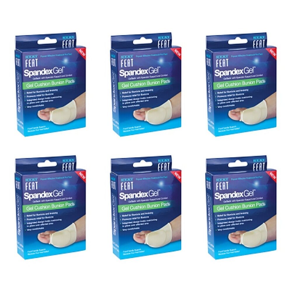 Neat Feat Spandex Gel Cushion Bunion Pads Medium Pack of 6