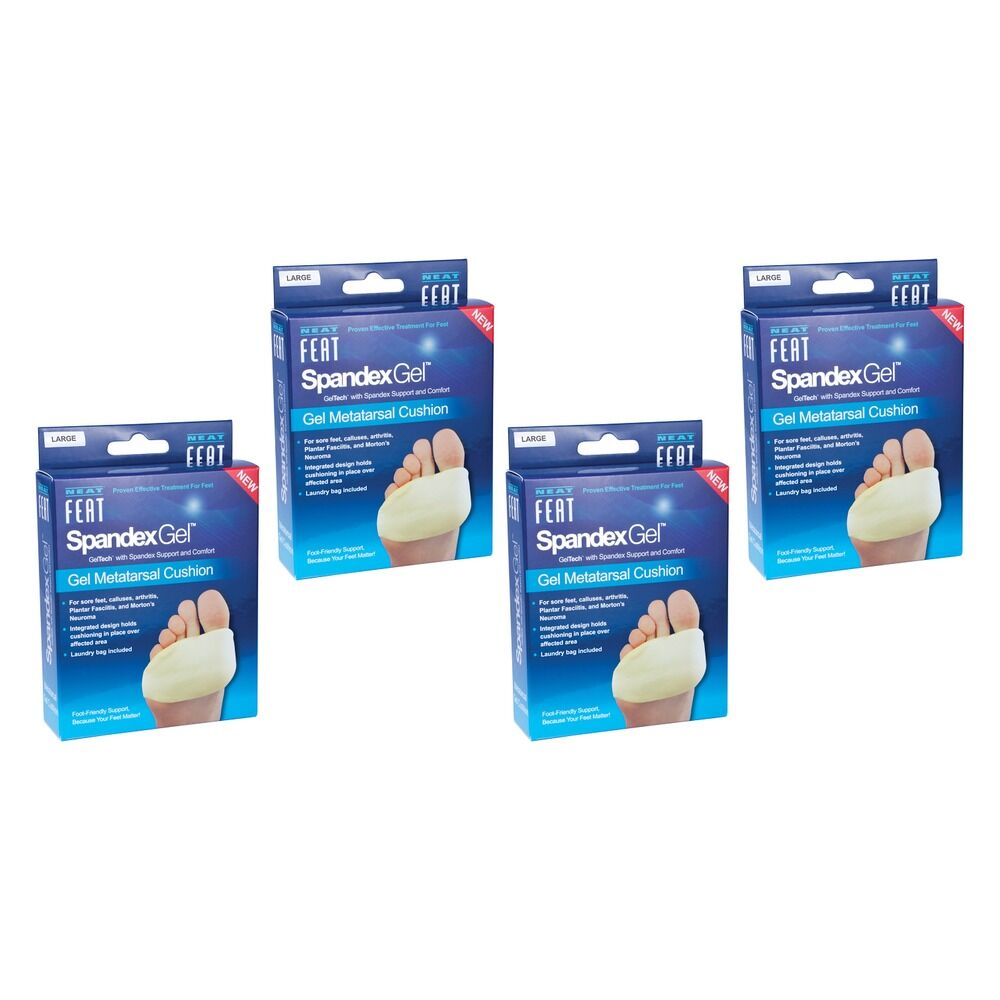 Neat Feat Spandex Gel Metatarsal Cushion Large Pack of 4
