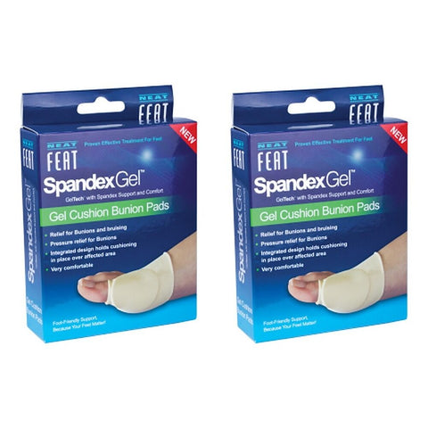 Neat Feat Spandex Gel Cushion Bunion Pads Large Pack of 2