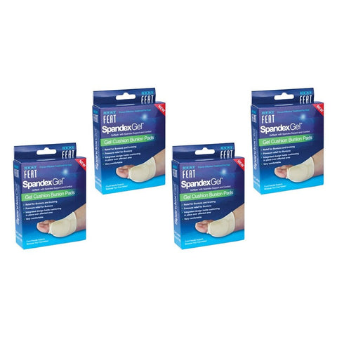Neat Feat Spandex Gel Cushion Bunion Pads Large Pack of 4