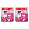 Huggies Ultra Dry Tailor-Made for Girls Size 4 18 Nappies x 4 Bundle of 2