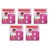 Huggies Ultra Dry Tailor-Made for Girls Size 4 18 Nappies x 4 Bundle of 5