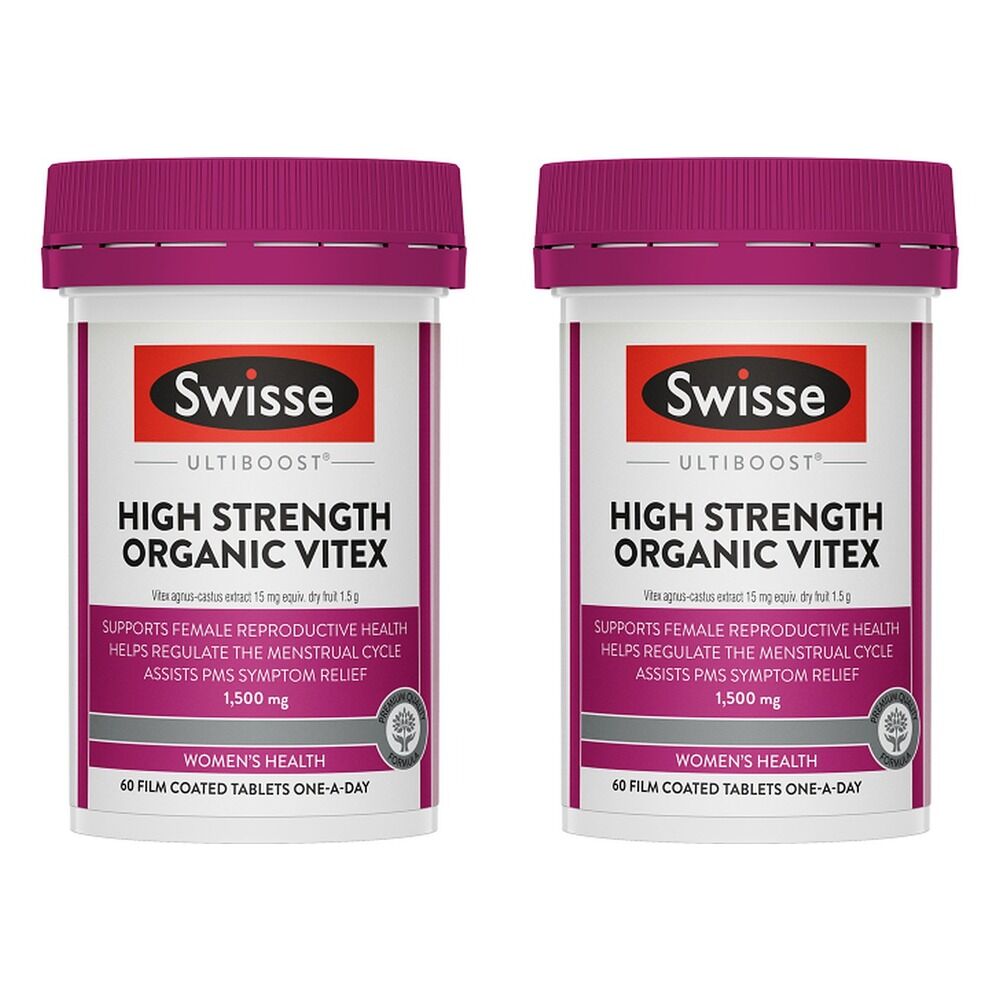 Swisse Ultiboost High Strength Organic Vitex 60 Tablets Pack of 2