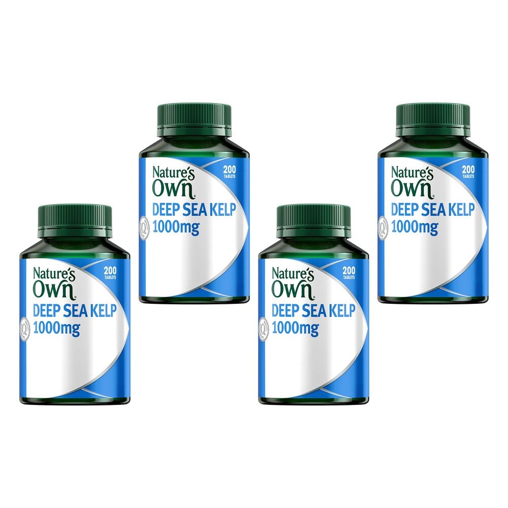Nature's Own Deep Sea Kelp 1000mg 200 Tablets Pack of 4