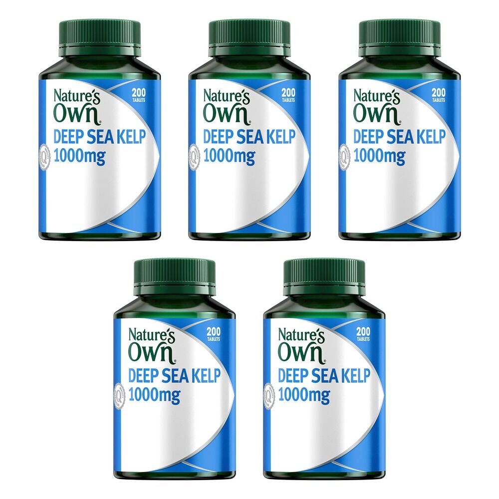 Nature's Own Deep Sea Kelp 1000mg 200 Tablets Pack of 5
