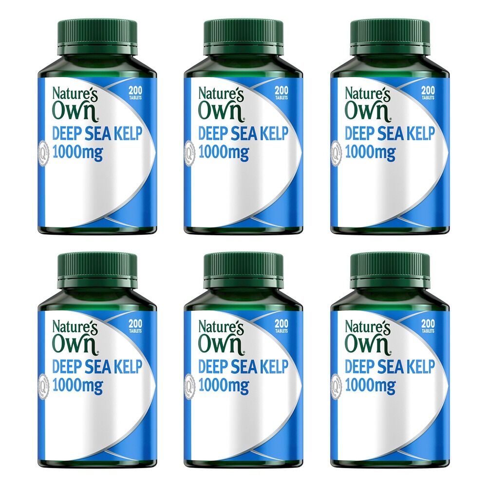 Nature's Own Deep Sea Kelp 1000mg 200 Tablets Pack of 6