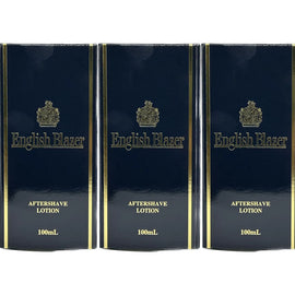English Blazer After Shave Lotion 100ml 3 Packs Mens Skincare Set