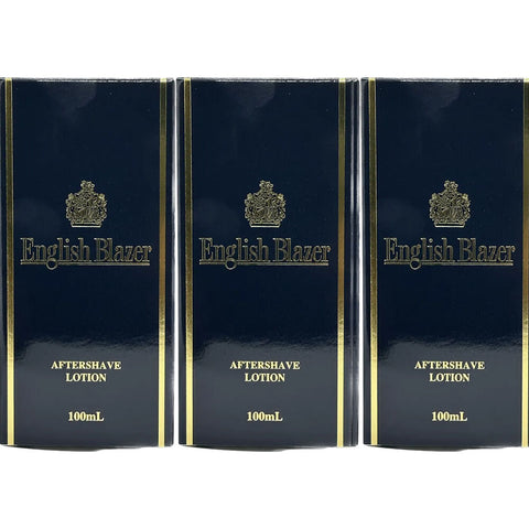 English Blazer After Shave Lotion 100ml 3 Packs Mens Skincare Set