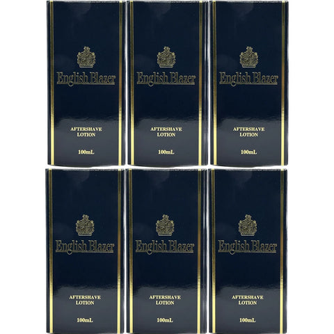 English Blazer After Shave Lotion 100ml 6 Pack Set for Men