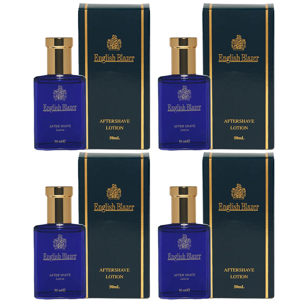 English Blazer After Shave Lotion 50ml Bundle of 4 Classic Fougere