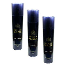 English Blazer Deodorant Body Spray 150g Pack of 3 Classic Mens Fragrance