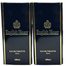 English Blazer Eau De Toilette 100ml 2 Pack Set Classic Mens Fragrance